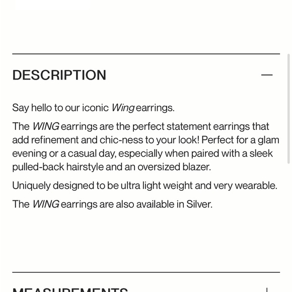 Heaven Mayhem wing gold earrings - Picture 3 of 7